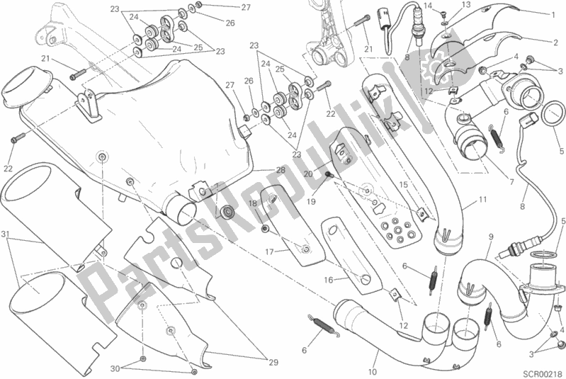 Wszystkie części do 019 - Uk? Ad Wydechowy Ducati Scrambler Flat Track PRO 803 2016